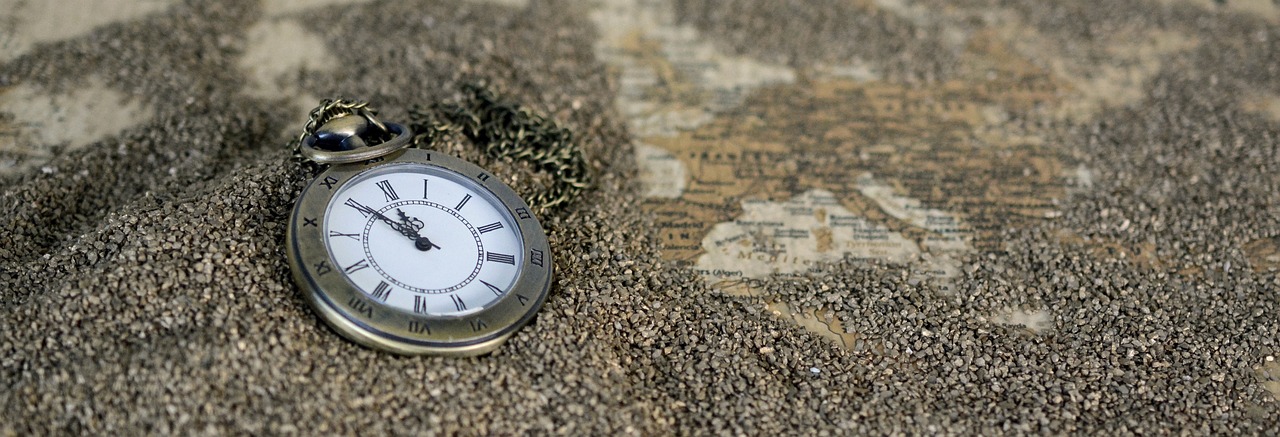 pocket watch, sand, time